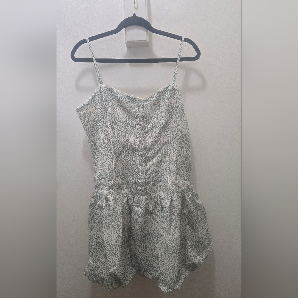 Lush Green Corset Bubble Hem Minidress - Picture 5 of 9